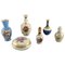 Frascos de perfume de porcelana y caja con tapa, años 30. Juego de 6, Imagen 1