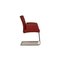 Chaise Cantilever Times en Cuir Rouge Foncé par Wittmann 8