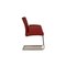 Dark Red Leather Cantilever Times Chair by Wittmann 8