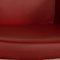 Chaise Cantilever Times en Cuir Rouge Foncé par Wittmann 3
