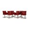 Dark Red Leather Cantilever Times Chairs by Wittmann, Set of 6 1