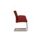 Dark Red Leather Cantilever Times Chairs by Wittmann, Set of 6 8
