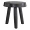 Low Black Stained Milk Stool 1
