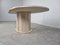 Table Basse Ovale Vintage en Travertin, 1980s 9