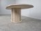 Vintage Oval Travertine Coffee Table, 1980s, Image 9
