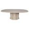 Vintage Oval Travertine Coffee Table, 1980s, Image 1