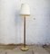 Mid-Century Brass & Polished Wood Floor Lamp from Böhlmarks, Sweden, 1940s, Image 3
