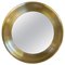 Rounded Brass Mirror attributed to Glasmäster, Sweden, 1960s, Image 1