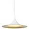 Scandinavian White Semi Pendant Lamp attributed to Bonderup & Thorup for Fog and Mørup, 1960s 2