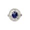 Gold Ring with Sapphire and Diamonds 3