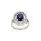 Gold Ring with Sapphire and Diamonds 1