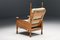 Sedia da trono in legno e tessuto, Paesi Bassi, anni '50, Immagine 2
