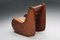 Scandinavian Camel Leather Rocking Chair, 1940s 8