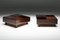 Tavolini bassi con vassoi rimovibili attribuiti a Carlo Hauner per Forma, Italia, anni '70, set di 2, Immagine 4