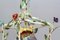 Französische Polychrome Pastell Blumenkäfig Hängelampe aus Glas, 1950er 11
