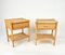 Bamboo and Rattan Bedside Nightstands, Italy, 1970s, Set of 2 3