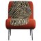 Orange Zebra Print and Metal Legs Armchair from Moroso, Italy, 1990s 1