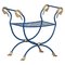 French Swan Neck Stool attributed to Maison Jansen, 1950s, Image 1