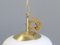 Czech Teardrop Opaline Pendant Light, 1940s, Image 3