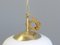Lámpara colgante checa en forma de lágrima de opalina, años 40, Imagen 3