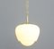 Czech Teardrop Opaline Pendant Light, 1940s, Image 4