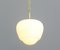 Czech Teardrop Opaline Pendant Light, 1940s, Image 5