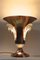 Lámpara de mesa Art Déco de cobre con elementos de vidrio de Lalique, años 20, Imagen 17