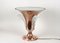 Lámpara de mesa Art Déco de cobre con elementos de vidrio de Lalique, años 20, Imagen 1