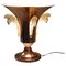 Lámpara de mesa Art Déco de cobre con elementos de vidrio de Lalique, años 20, Imagen 2