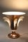 Lámpara de mesa Art Déco de cobre con elementos de vidrio de Lalique, años 20, Imagen 8