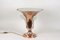 Art Deco Copper Table Lamp with Lalique Glass Elements, France, 1920s 13