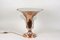Lámpara de mesa Art Déco de cobre con elementos de vidrio de Lalique, años 20, Imagen 13