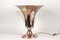Lámpara de mesa Art Déco de cobre con elementos de vidrio de Lalique, años 20, Imagen 6