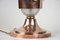 Lámpara de mesa Art Déco de cobre con elementos de vidrio de Lalique, años 20, Imagen 14
