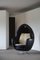 European Space Egg Chair in Leather & Lamb Wool, 1980s, Image 4