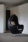 European Space Egg Chair in Leather & Lamb Wool, 1980s 3