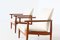 Scandinavian Lounge Chairs Teak & Linen, Denmark, 1960s, Set of 2, Image 3