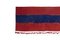 Tapis Kilim Anatolien Minimaliste Rouge et Bleu, Turquie 6