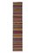Narrow Multicolor Striped Kilim Runner Rug 1
