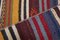 Narrow Multicolor Striped Kilim Runner Rug, Image 9