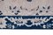 Large Turkish Neutral & Blue Colored Wool Rug 10
