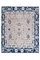 Large Turkish Neutral & Blue Colored Wool Rug 1