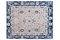 Grand Tapis Turc en Laine Couleur Bleue et Neutre 2