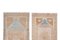 Small Distressed Low Pile Faded Yastik Runner Rugs, Set of 2 3