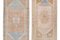 Small Distressed Low Pile Faded Yastik Runner Rugs, Set of 2, Image 4