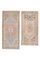Small Distressed Low Pile Faded Yastik Runner Rugs, Set of 2 1