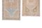 Small Distressed Low Pile Faded Yastik Runner Rugs, Set of 2 5