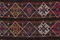 Tapis Kilim Tribal Nomadique Tissé à Plat Rose 3