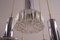 Lámpara colgante Mid-Century de cromo y vidrio de Staff, años 60, Imagen 4