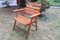 Mid-Century Patinated Wood Folding Garden or Patio Elbow Chair, 1960s 7